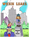Cartoon: Wickie Leaks (small) by piro tagged wikileaks assange internet cyber attack