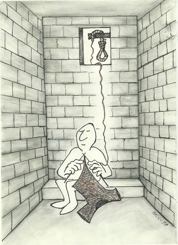 Cartoon: execution (medium) by necmi oguzer tagged neco
