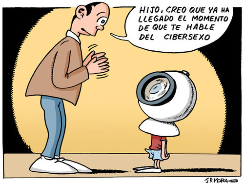 Cartoon: Cibersexo (medium) by jrmora tagged cibersexo