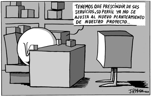 Cartoon: Despido (medium) by jrmora tagged paro,empleo,trabajo,despido,trabajador