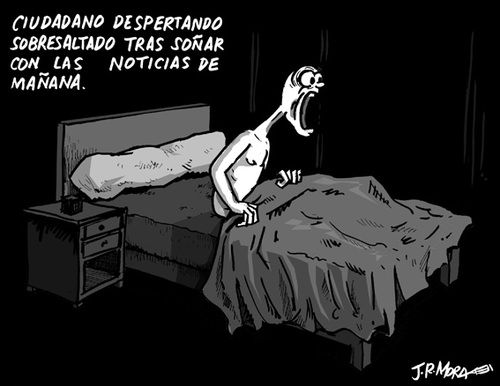 Cartoon: Pesadillas (medium) by jrmora tagged noticias,pesadillas,dormir
