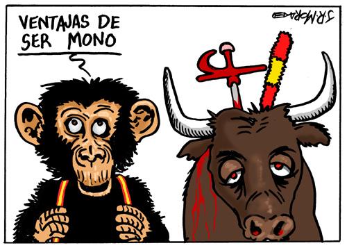 Cartoon: Proyecto gran simio (medium) by jrmora tagged monos,simios,proyecto,preteccion,animales