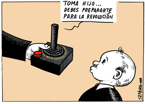 Cartoon: Revolucion (medium) by jrmora tagged internet,derechos,activismo