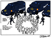 Cartoon: El circulo azul (small) by jrmora tagged 15m,jmj,policia,spain,politica