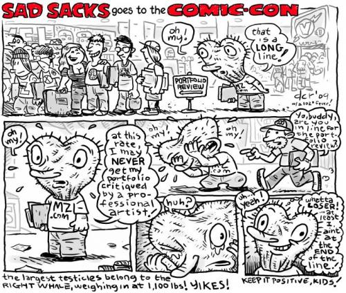 Cartoon: Fun at the 2009 Comic-Con! (medium) by monsterzero tagged humor,testicles,cartoon,comic,con