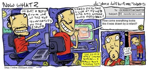 Cartoon: Now What? (medium) by monsterzero tagged freelance,suicide,websites,