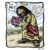 Cartoon: Happy Birthday JC! (small) by monsterzero tagged jesus,christmas,xmas,gift,holiday,birthday