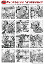 Cartoon: Ricks Wordless Workshop (small) by monsterzero tagged humor,zombies,walking,dead,rick,carl,cartoon,comic,funny