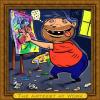 Cartoon: The Arteest At Work (small) by monsterzero tagged painting,artist,