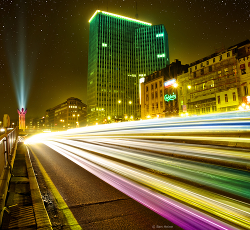 Cartoon: Brussels by Night (medium) by BenHeine tagged architecture,lights,exposure,benheine,photography,night,bynight,brussels