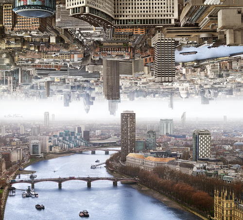 Cartoon: London - Double Landscape (medium) by BenHeine tagged river,building,architecture,city,unitedkingdom,london,photography,benheine,doublelandscape