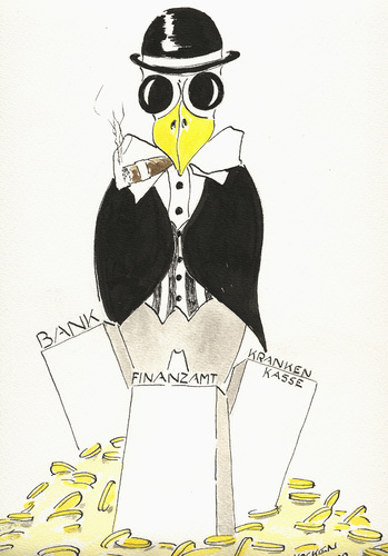 Cartoon: Raffzahn (medium) by kocki tagged geld,bank,finanzamt,staat