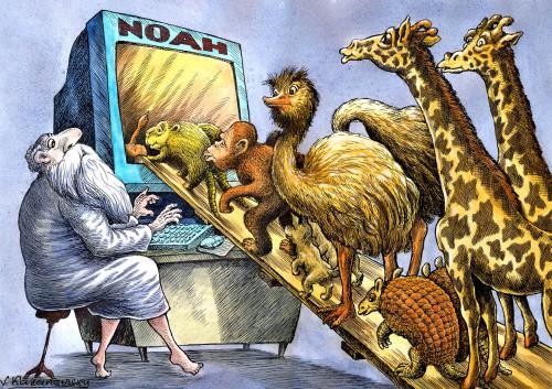 Cartoon: NOAN (medium) by Kazanevski tagged no