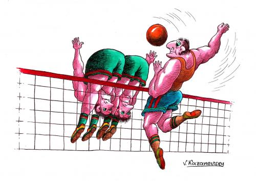 Cartoon: Volleyball (medium) by Kazanevski tagged no,tags,