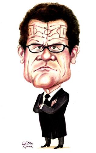 Cartoon: Fabio Capello (medium) by Christo Komarnitski tagged fabio,capello,soccer,england,coach,caricature