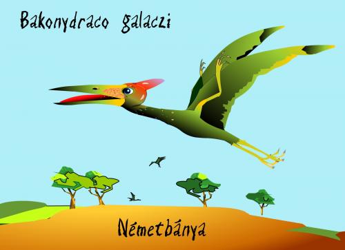 Cartoon: Pteranodon (medium) by bytoth tagged cartoon,illustration,