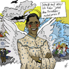Cartoon: Der Engel namens Obama (small) by Anitschka tagged obama krieg cop15 engel