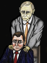 Cartoon: Medwedew und  Putin (small) by Anitschka tagged medwedew,putin