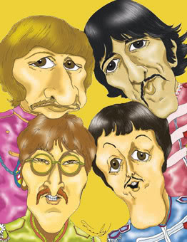 Cartoon: Beatles (medium) by Fredy tagged beatles,music