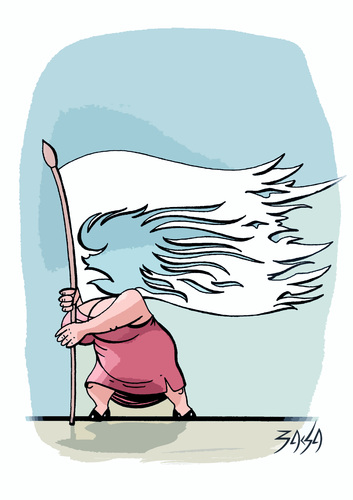Cartoon: Flag (medium) by bacsa tagged flag