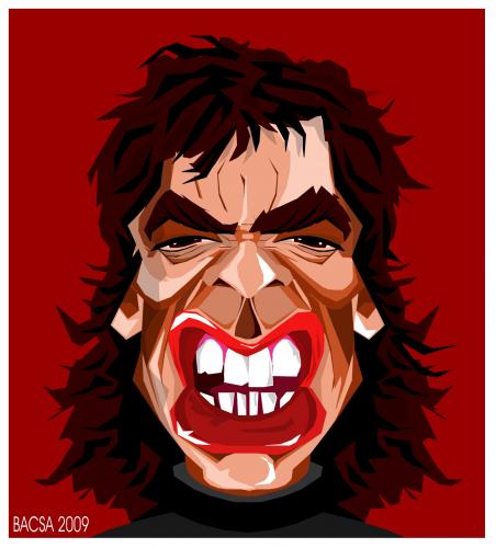 Cartoon: Mick Jagger (medium) by bacsa tagged mick,jagger