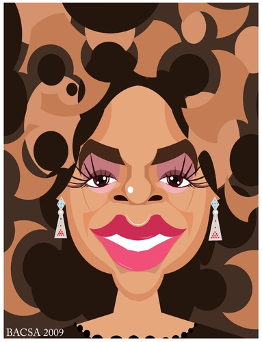 Cartoon: Oprah winfrey (medium) by bacsa tagged oprah
