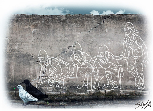 Cartoon: Wall (medium) by bacsa tagged wall