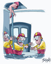 Cartoon: Fireman (small) by bacsa tagged fireman