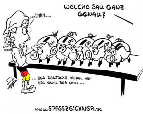Cartoon: Deutscher Michel (medium) by Clemens tagged spd,cdu,fdp,linke,grünen