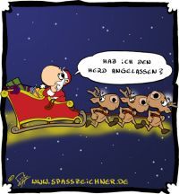 Cartoon: Herd angelassen (medium) by Clemens tagged weihnachtsmann