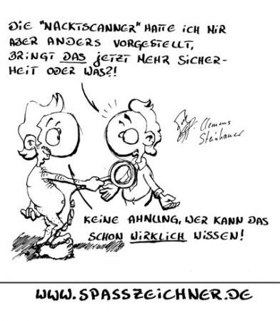 Cartoon: ohne worte (medium) by Clemens tagged sicherheit,flugsicherheit,nacktscanner,körper