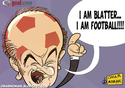 Cartoon: Blatter the Football (medium) by omomani tagged sepp,blatter,fifa,election,football,soccer