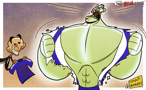 Cartoon: Hulk eyes Chelsea move (medium) by omomani tagged porto,hulk,matteo,di,chelsea