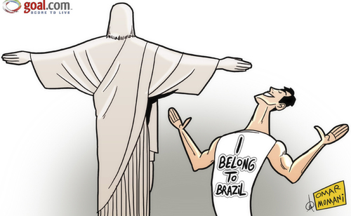 Cartoon: Kaka I belong to Brazil (medium) by omomani tagged kaka,brazil