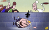 Cartoon: Humpty dumpty Benitez falls off (small) by omomani tagged abramovich,cech,chelsea,david,luiz,rafael,benitez,torres
