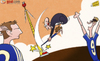 Cartoon: Rafa hits the jackpot (small) by omomani tagged chelsea,david,luiz,europa,league,lampard,rafael,benitez,torres