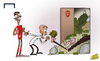 Cartoon: Wenger finally dips into Arsenal (small) by omomani tagged arsenal,bayern,munich,guardiola,luis,gustavo,wenger