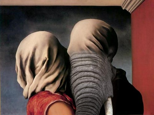 Cartoon: Lovers after Magritte (medium) by willemrasingart tagged surrealism