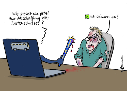 Cartoon: Cookie-Schläger (medium) by Pfohlmann tagged datenschutz,eu,omnibus,dsgvo,privatsphäre,cookies,cookiebanner,zustimmung,zustimmen,überwachung,nötigung,internet,webseiten,user,ki,ai,grundrechte,datenschutz,eu,omnibus,dsgvo,privatsphäre,cookies,cookiebanner,zustimmung,zustimmen,überwachung,nötigung,internet,webseiten,user,ki,ai,grundrechte