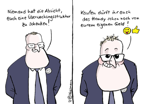 Cartoon: DEPP-APP (medium) by Pfohlmann tagged depp,app,depp,app