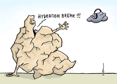 Cartoon: Hydration Break D (medium) by Pfohlmann tagged deutschland,trockenheit,dürre,wassermangel,grundwasser,klimawandel,klimakrise,pegelstände,hitzewelle,regen,wolken,hydrationbreak,fußball,weltmeisterschaft,wm,trinkpause,durst,umwelt,deutschland,trockenheit,dürre,wassermangel,grundwasser,klimawandel,klimakrise,pegelstände,hitzewelle,regen,wolken,hydrationbreak,fußball,weltmeisterschaft,wm,trinkpause,durst,umwelt