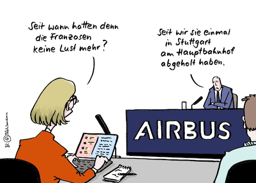 Cartoon: Kampfjet D-F (medium) by Pfohlmann tagged fcas,kampfjet,rüstungsprojekt,militär,bundeswehr,franzosen,deutsche,partnerschaft,airbus,stuttgart,hauptbahnhof,s21,scheitern,militärflugzeug,verteidigung,europa,planung,bauprojekt,baustelle,fcas,kampfjet,rüstungsprojekt,militär,bundeswehr,franzosen,deutsche,partnerschaft,airbus,stuttgart,hauptbahnhof,s21,scheitern,militärflugzeug,verteidigung,europa,planung,bauprojekt,baustelle