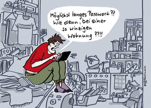 Cartoon: Langes Passwort (medium) by Pfohlmann tagged cybersicherheit,internet,betrug,scam,phishing,computer,laptop,smartphone,digitalisierung,verbraucher,finanzen,geld,kriminalität,wohnungsnot,armut,quadratmeter,zimmer,wohnungsmangel,wohnraum,passwort,user,nutzer,onlineshopping,account,identitätsdiebstahl,datenschutz,cybersicherheit,internet,betrug,scam,phishing,computer,laptop,smartphone,digitalisierung,verbraucher,finanzen,geld,kriminalität,wohnungsnot,armut,quadratmeter,zimmer,wohnungsmangel,wohnraum,passwort,user,nutzer,onlineshopping,account,identitätsdiebstahl,datenschutz
