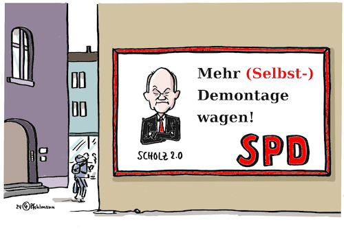 Cartoon: Mehr Demontage (medium) by Pfohlmann tagged spd,ampel,scholz,wahlkampf,kanzler,kanzlerkandidat,willy,brandt,plakat,demokratie,demontage,selbstzerstörung,pistorius,kfrage,partei,spd,ampel,scholz,wahlkampf,kanzler,kanzlerkandidat,willy,brandt,plakat,demokratie,demontage,selbstzerstörung,pistorius,kfrage,partei