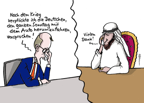 Cartoon: Merz Sonntagspflicht (medium) by Pfohlmann tagged merz,bundeskanzler,sonntag,autofahren,autofahrer,bürgerpflicht,gesetz,sprit,benzin,verbrenner,iran,israel,golfregion,erdöl,ölscheich,benzinverbrauch,spritverbrauch,deutschland,deutsche,autonation,nahost,autofrei,merz,bundeskanzler,sonntag,autofahren,autofahrer,bürgerpflicht,gesetz,sprit,benzin,verbrenner,iran,israel,golfregion,erdöl,ölscheich,benzinverbrauch,spritverbrauch,deutschland,deutsche,autonation,nahost,autofrei