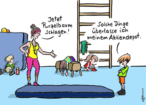 Cartoon: Purzel-Depot (medium) by Pfohlmann tagged kinder,aktien,bildung,wirtschaft,finanzen,geld,kapitalismus,depot,fonds,geldanlage,sport,unterricht,grundschule,purzelbaum,aktienkurs,börse,turnen,bewegung,lehrerin,grundschüler,faulheit,kinder,aktien,bildung,wirtschaft,finanzen,geld,kapitalismus,depot,fonds,geldanlage,sport,unterricht,grundschule,purzelbaum,aktienkurs,börse,turnen,bewegung,lehrerin,grundschüler,faulheit