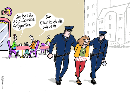 Cartoon: Schnitzelfoto (medium) by Pfohlmann tagged eu,verbraucher,schnitzel,fleisch,vegan,produkte,lebensmittel,bezeichnung,soja,chatkontrolle,foto,bilder,durchsuchung,ki,privatsphäre,datenschutz,polizei,verhaftung,verdacht,verdächtig,messenger,kommunikation,eu,verbraucher,schnitzel,fleisch,vegan,produkte,lebensmittel,bezeichnung,soja,chatkontrolle,foto,bilder,durchsuchung,ki,privatsphäre,datenschutz,polizei,verhaftung,verdacht,verdächtig,messenger,kommunikation