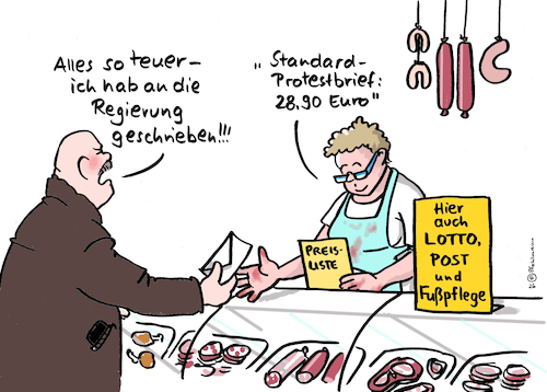 Cartoon: Standard-Protestbrief (medium) by Pfohlmann tagged post,dhl,briefe,porto,briefporto,briefmarken,metzgerei,fleischerei,lebenshaltungskosten,energie,heizung,sprit,geld,finanzen,bürger,beschwerden,reklamation,bundesregierung,einzelhandel,filialnetz,wursttheke,fleischtheke,fußpflege,post,dhl,briefe,porto,briefporto,briefmarken,metzgerei,fleischerei,lebenshaltungskosten,energie,heizung,sprit,geld,finanzen,bürger,beschwerden,reklamation,bundesregierung,einzelhandel,filialnetz,wursttheke,fleischtheke,fußpflege