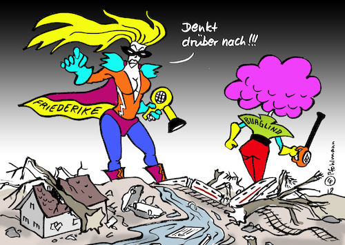 Cartoon: Stürminnen (medium) by Pfohlmann tagged karikatur,cartoon,color,farbe,2018,deutschland,stürme,friederike,burglind,orkan,orkane,wetter,wind,starkwind,unwetter,klimawandel,klima,umwelt,schäden,bäume,bahn,bahnverkehr,sachschaden,personenschaden,warnung,denken,nachdenken,drüber,denkt,nach,superheldinnen,karikatur,cartoon,color,farbe,2018,deutschland,stürme,friederike,burglind,orkan,orkane,wetter,wind,starkwind,unwetter,klimawandel,klima,umwelt,schäden,bäume,bahn,bahnverkehr,sachschaden,personenschaden,warnung,denken,nachdenken,drüber,denkt,nach,superheldinnen