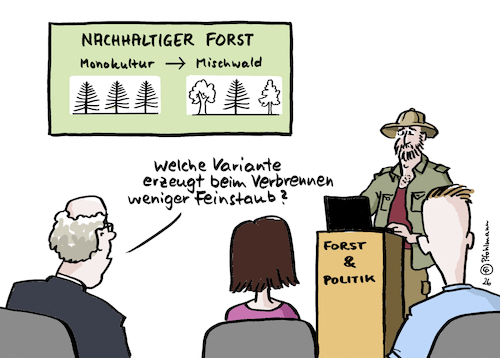 Cartoon: Waldfeinstaub (medium) by Pfohlmann tagged waldbrand,waldbrände,feinstaub,luftverschmutzung,waldumbau,forstwirtschaft,nachhaltigkeit,mischwald,monokultur,heizen,heizung,holzofen,verbrennen,umwelt,klimakrise,klimawandel,erderhitzung,hitzewelle,dürre,klimaschutz,förster,forstwissenschaft,nadelbäume,laubbäume,fichten,waldbrand,waldbrände,feinstaub,luftverschmutzung,waldumbau,forstwirtschaft,nachhaltigkeit,mischwald,monokultur,heizen,heizung,holzofen,verbrennen,umwelt,klimakrise,klimawandel,erderhitzung,hitzewelle,dürre,klimaschutz,förster,forstwissenschaft,nadelbäume,laubbäume,fichten